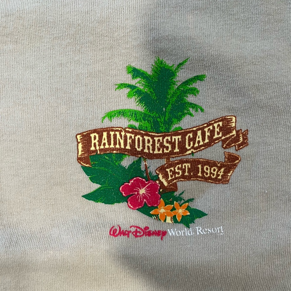 Rainforest Café Disney World Resorts T-Shirt Casual Adult Shirt Vintage 90s - Picture 5 of 9